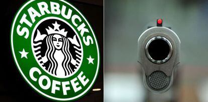 Starbucks no quiere que sus clientes lleven armas. 