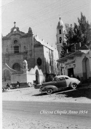 Iglesia de Chipilo en 1954.