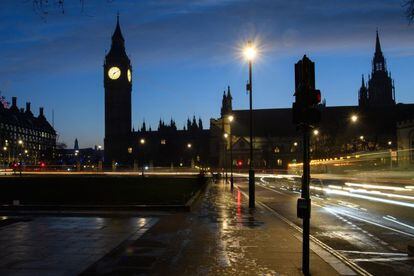 Vista del Palacio de Westminster, en Londres