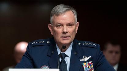 El general Glen VanHerck, jefe del Comando Norte de EE UU, en su comparecencia este jueves ante un comité del Senado.