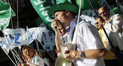 Manifestación de trabajadores del Servicio Andaluz de Salud en Sevilla.