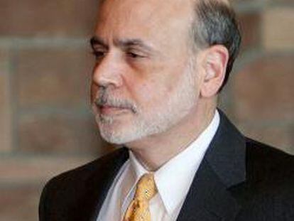 El presidente de la Reserva Federal, Ben Bernanke, a su llegada a las conferencias de Jackson Hole.