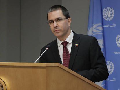 Jorge Arreaza, en la ONU, en septiembre de 2018.