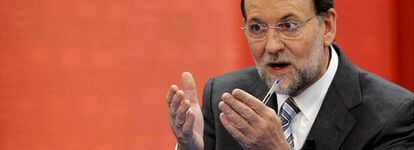 Mariano Rajoy, durante un momento de su intervención en 'Tengo una pregunta para usted'.