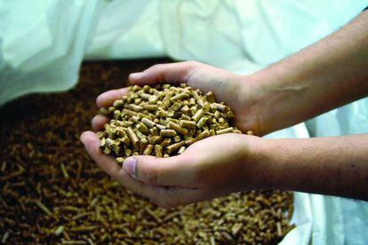 El pellet se logra a partir de restos agrícolas y forestales