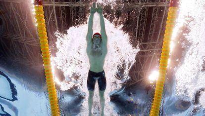 Peaty en la semifinal de 100 m braza, este sábado.