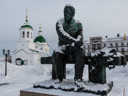Monument a Dostoiekvski a Tobolsk, Sibèria. 