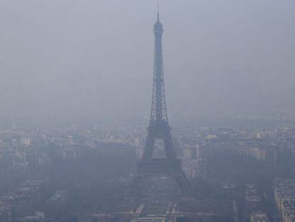 Vista de la Torre Eiffel, el pasado 18 de marzo.