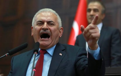 El primer ministre turc, Binali Yildirim, al Parlament aquest dimarts.