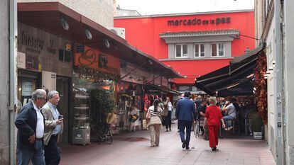 Fachada del Mercado de la Paz, en la calle Ayala de Madrid.