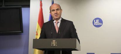 El ministro de Econom&iacute;a y Competitividad de Espa&ntilde;a, Luis de Guindos