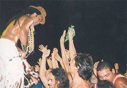 Carlinhos Brown, durante su actuación en el Festival Son Latinos de Tenerife.