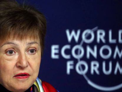 Kristalina Georgieva, directora gerente del FMI, en el Foro de Davos de 2020