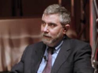 El presidente de Gobierno, José Luis Rodríguez Zapatero, y Krugman.