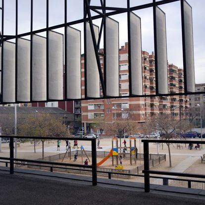 Vista desde el Canòdrom, en la calle de Concepció Arenal de Sant Andreu.