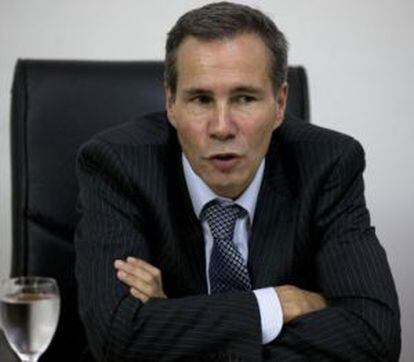 Alberto Nisman durante un mitin.