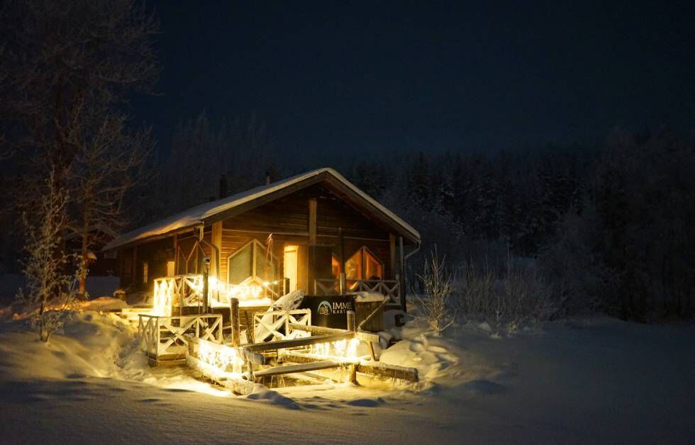 Sauna finlandesa en Immelkartano.