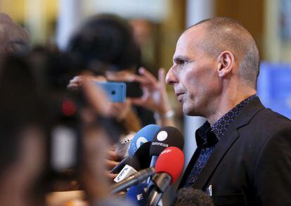 Yanis Varoufakis, este martes en Bruselas.