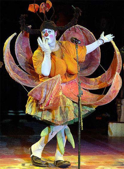 El payaso Monti, en su número en el Circo Raluy.