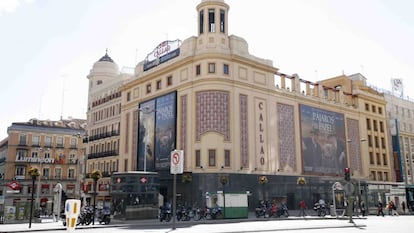 Fotografía de archivo del edificio que alberga los Cines Callao de Madrid