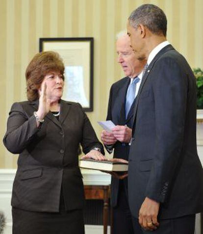 Pierson jura como directora del Servicio Secreto el 27 de marzo en Washington.