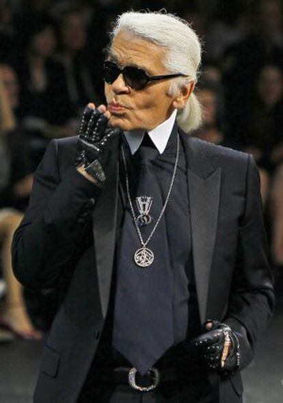 Karl Lagerfeld, en su desfile de Chanel del pasado julio en París.