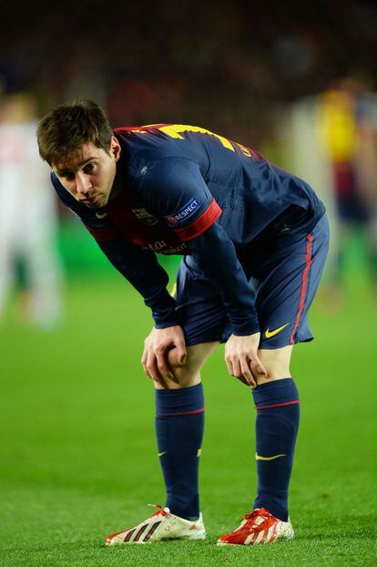 Messi, durante el partido.