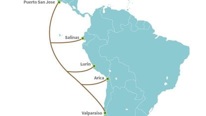 América Móvil y Telefónica despliegan un cable submarino en el Pacífico de 7.300 kilómetros