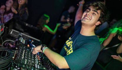 El DJ Jorge Bárcenas, pinchando en Madrid a finales de septiembre.