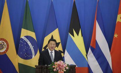 El presidente chino, Xi Jinping, este jueves en el primer foro ministerial entre China y la CELAC.