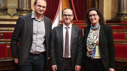 Joan Herrera, Jordi Turull y Marta Rovira seran los encargados en defender la consulta el proximo 8 de abril en el Congreso.