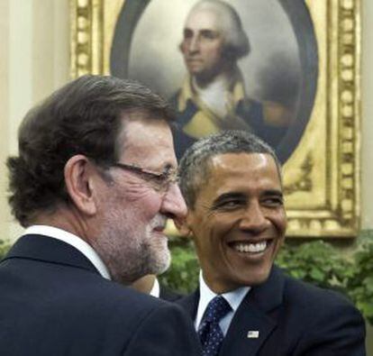 rajoy y Obama, en la Casa Blanca el 13 de enero.
