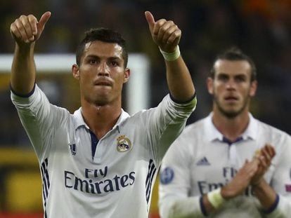 Cristiano Ronaldo celebra un gol en Dortmund.