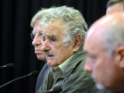 Jos&eacute; Mujica en una rueda de prensa