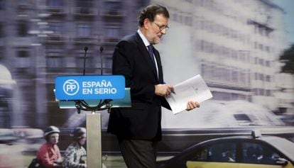 Mariano Rajoy en su comparecencia ante los medios de este lunes.