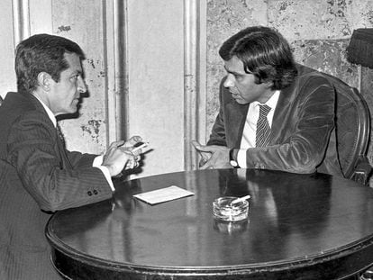 Suárez y González en Madrid en 1977.