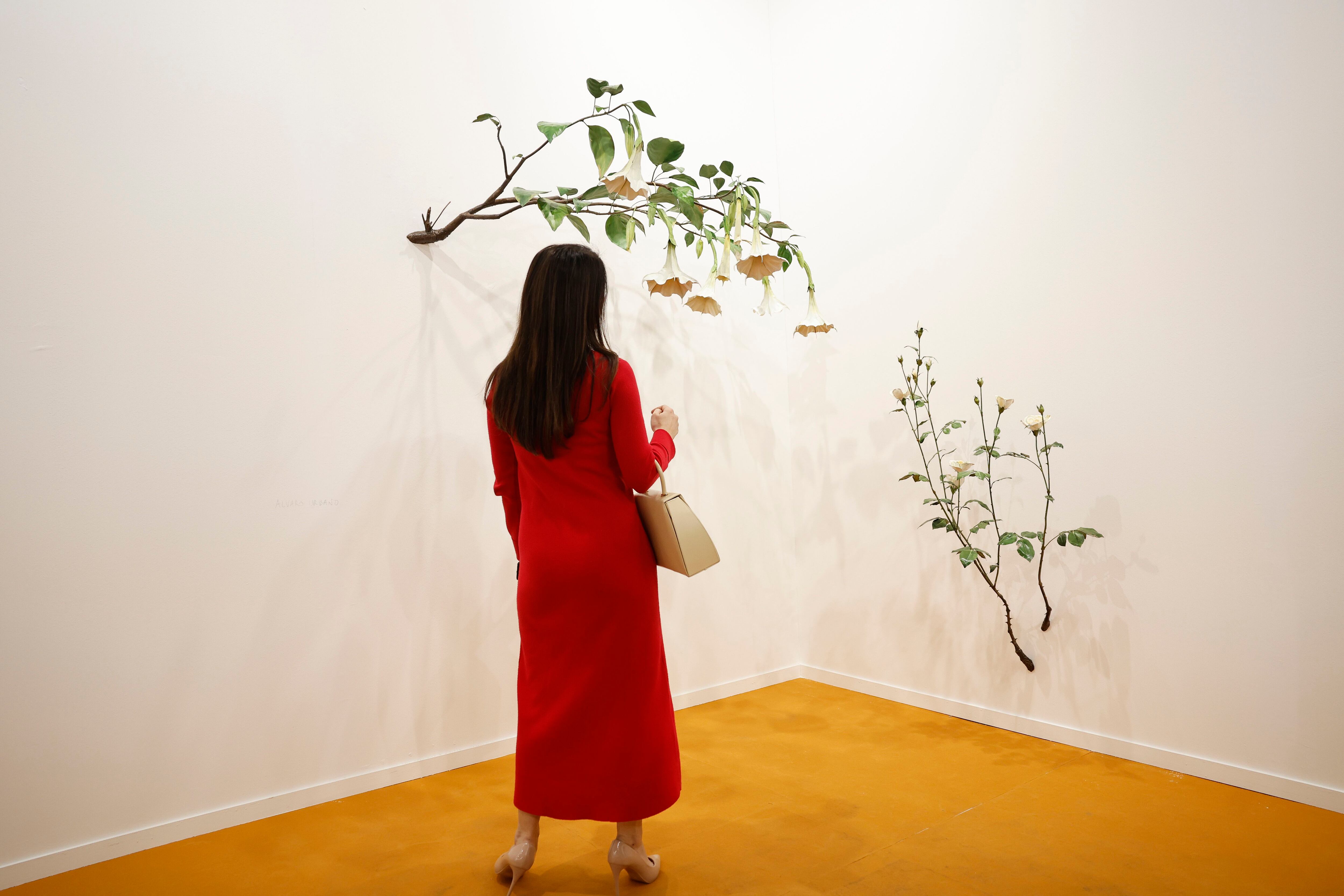 Una obra de Álvaro Urbano, en el expositor de Travesía Cuatro, este miércoles en el recinto ferial Ifema, en Madrid.
