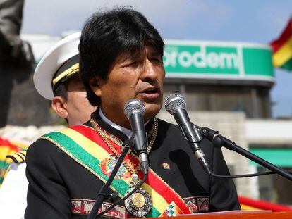 El presidente Morales, durante el D&iacute;a del Mar la semana pasada.