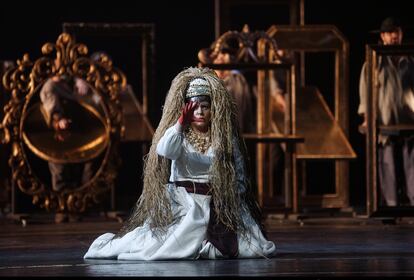 Un momento de la representación de 'Un ballo in maschera', en el Teatro Real.