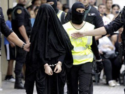 La joven de origen marroquí detenida hoy en Gandía (Valencia).