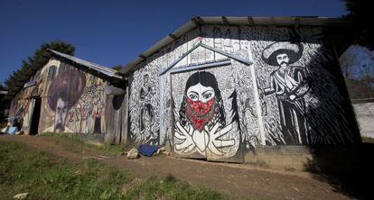 Comunidad zapatista de Oventic, en San Andrés Larráinzar, (Chiapas).