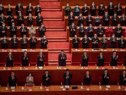 El presidente chino, Xi Jinping, en la Asamblea Nacional Popular