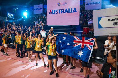 Australian athletes during the opening ceremony of the Gay Games in Hong Kong, on November 4. 