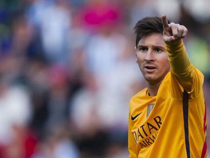 Messi, en l'últim partit del Barça a Màlaga.