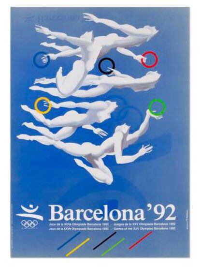 El cartell dels Jocs Olímpics del 1992 creat per Pla-Narbona.