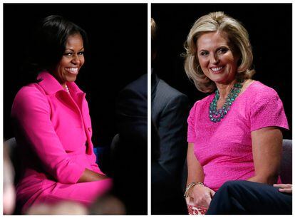 Michelle Obama y Ann Romney siguen el debate presidencial.