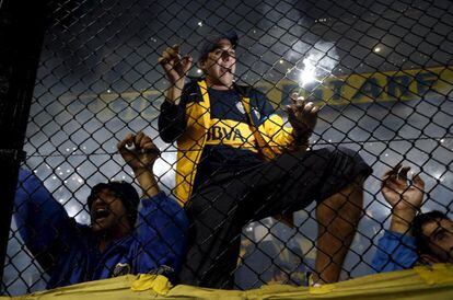 Seguidores del Boca Juniors, en el partido contra River Plate