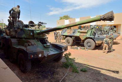 Tropas francesas desplegadas en Bamako.