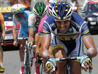 Flecha lidera la escapada durante un tramo de la 12ª etapa del Tour