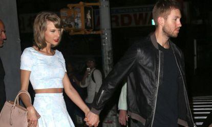 Taylor Swift y Calvin Harris, en Nueva York.